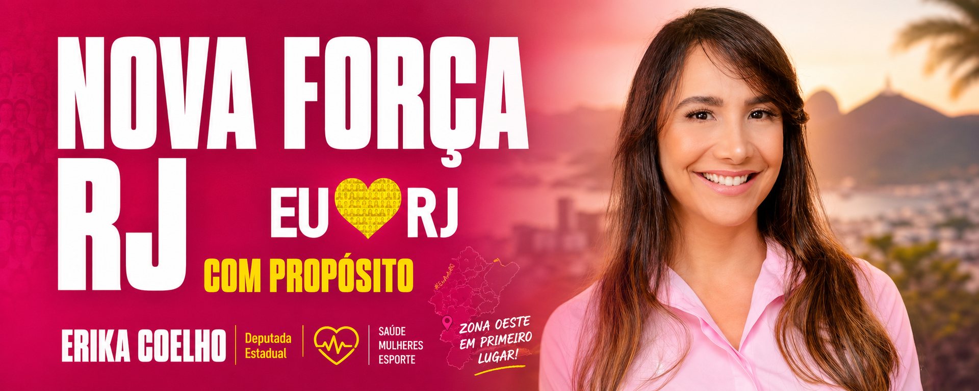 Erika Coelho, candidata a deputada estadual pelo Rio de Janeiro, número 70040