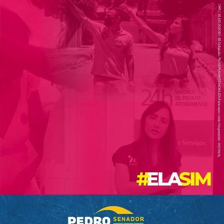 Arte de campanha com a hashtag Ela Sim