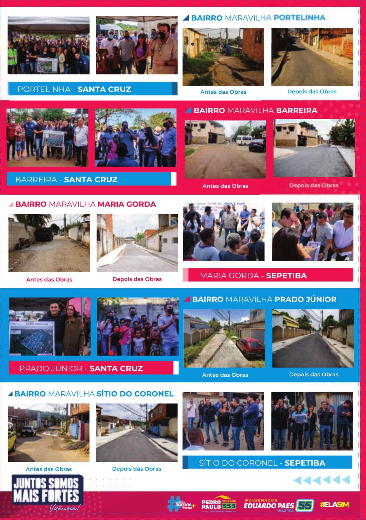 Bairro Maravilha em Portelinha, Barreira, Maria Gorda, Prado Júnior e Sítio do Coronel