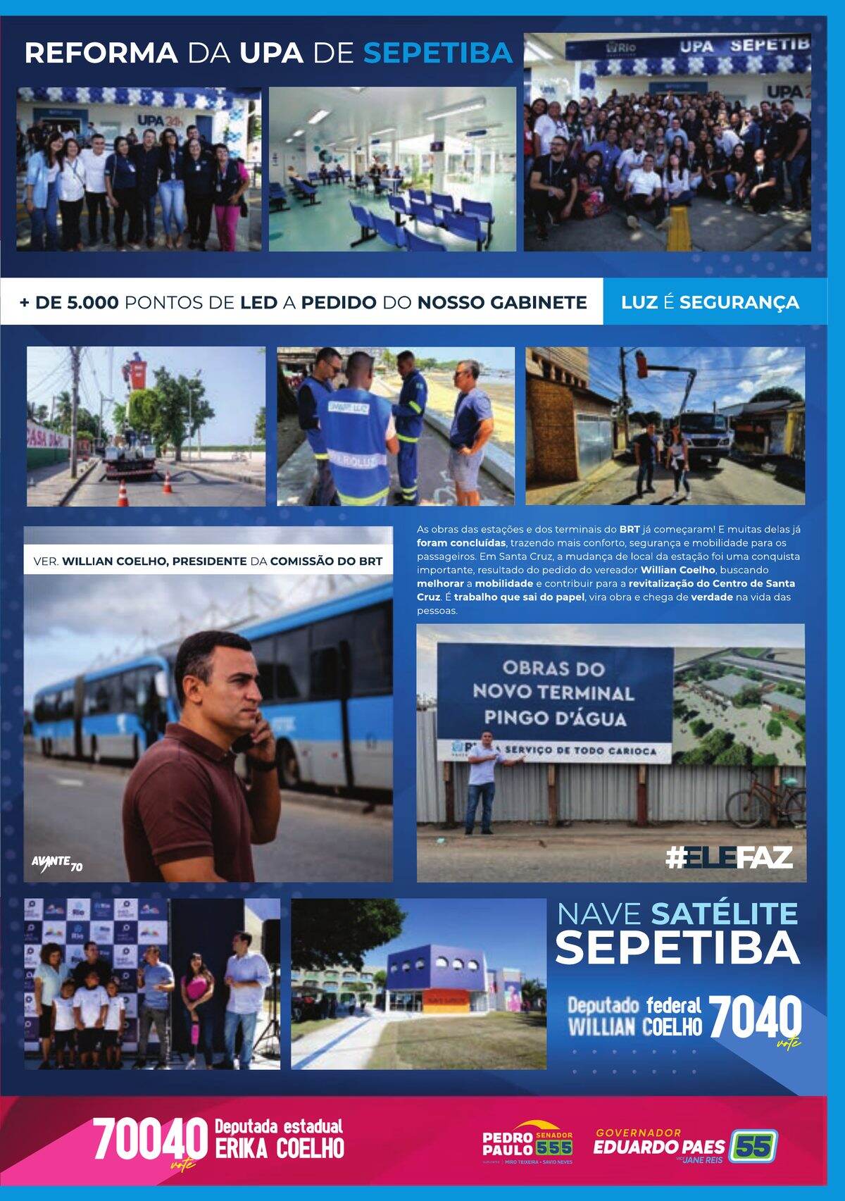 Reforma da UPA de Sepetiba, pontos de LED e Nave Satélite Sepetiba